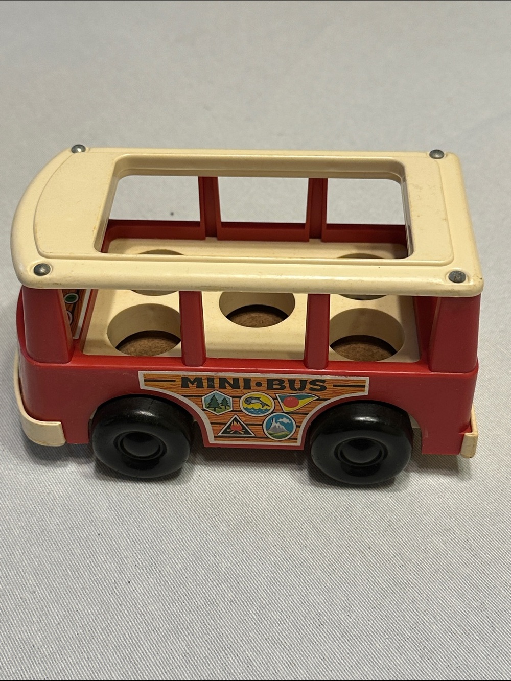 Vintage Fisher-Price 1969 Mini Bus Toy